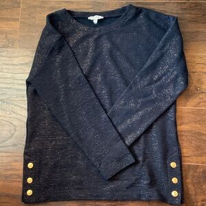 Reiss Navy Sweater with Gold Accents